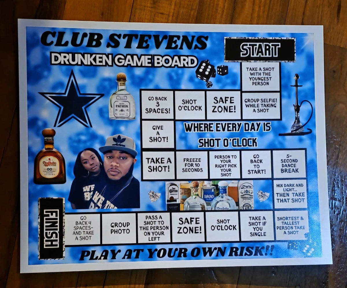 Personalized Drunken Game Board