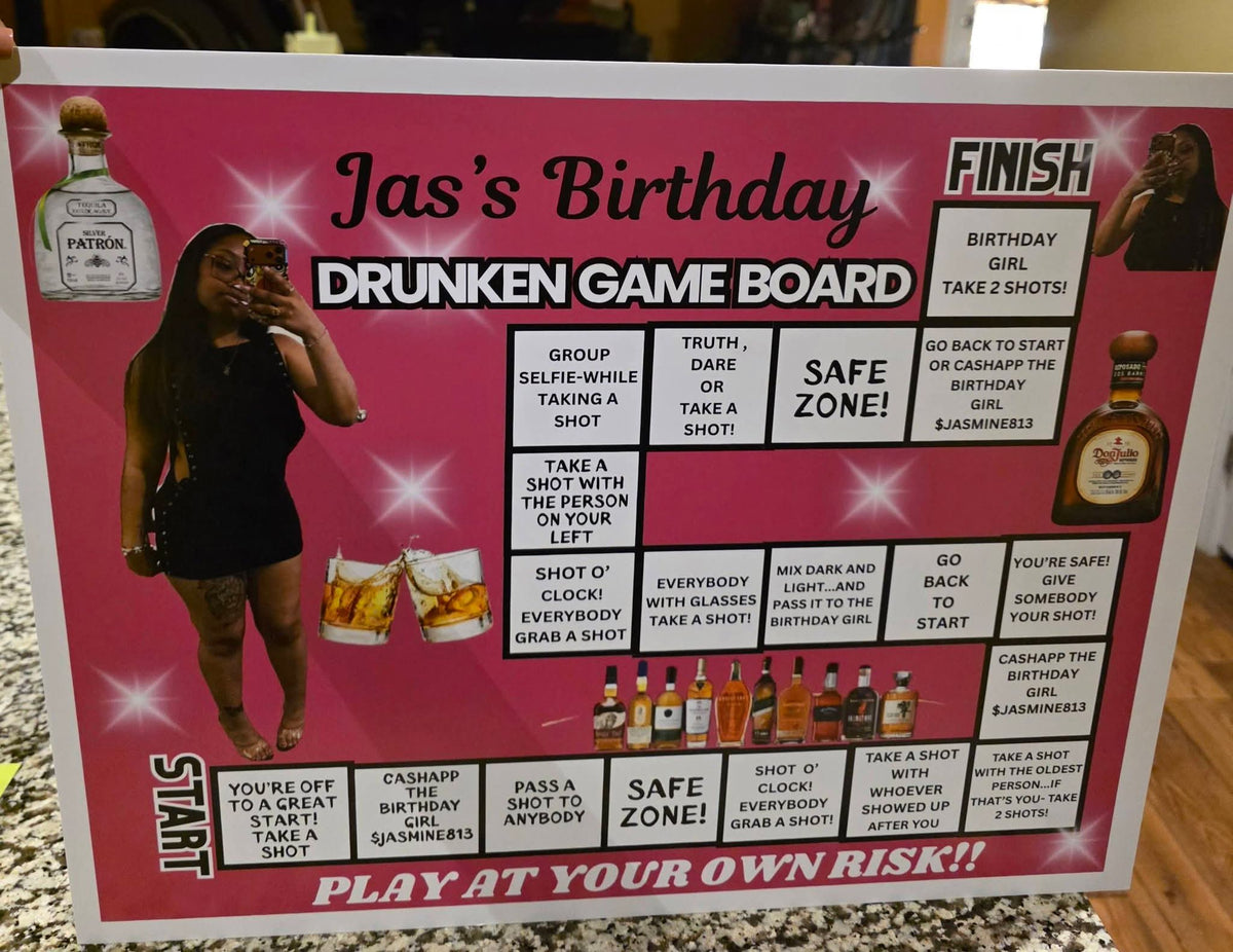 Personalized Drunken Game Board